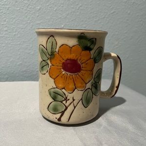 Mid-Century, Visit Ogatiri style Coffee Mug With Sun Flower Design